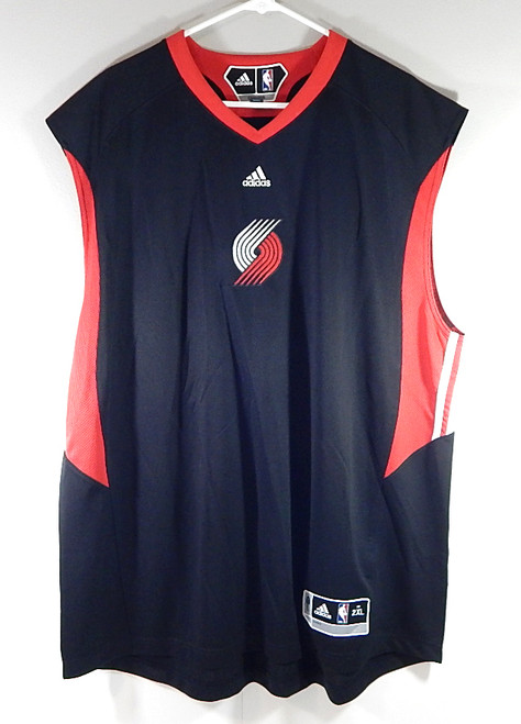 Portland Trail Blazers Adidas Team Issued Sleeveless Warm Up Shirt Black XL