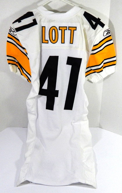 2004 Pittsburgh Steelers Andre Lott #41 Game Issued White Jersey 42 DP49511