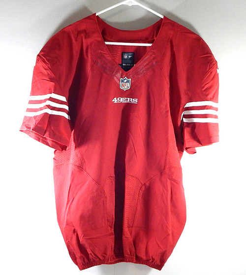 2010's San Francisco 49'ers Nike On Field Blank Football Jersey Q-BK Red 44 -1"