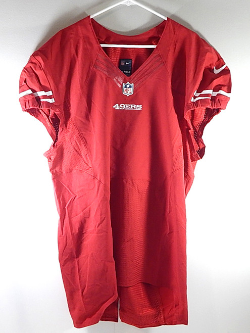 2010's San Francisco 49'ers Nike On Field Blank Football Jersey Line Red 52