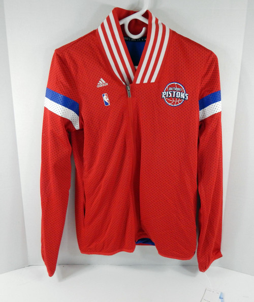 2014-15 Ladies Detroit Pistons Auth Red Jacket On-Court Adidas NWT S 10S