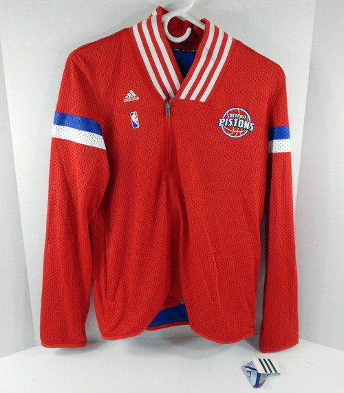 2014-15 Ladies Detroit Pistons Auth Red Jacket On-Court Adidas NWT M 11S