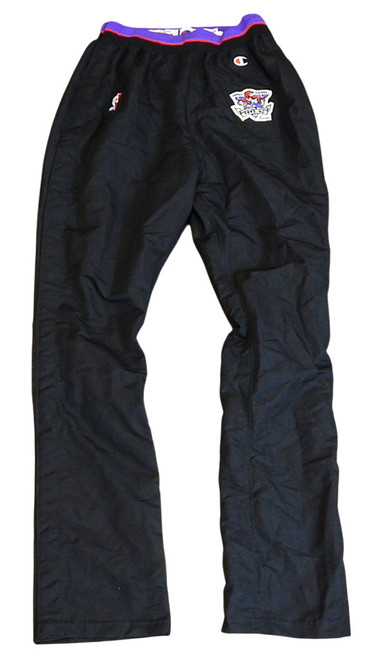 1995-96 Toronto Raptors Champion Team Issued Warm Up Pants Vintage Black 40