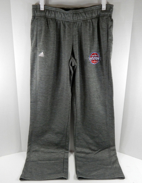 2016-17 Ladies Detroit Pistons Auth Grey Sweat Pants Climawarm Adidas NWT M 21S