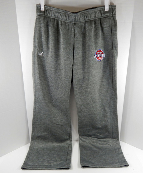 2016-17 Ladies Detroit Pistons Auth Grey Sweat Pants Climawarm Adidas NWT L 22S