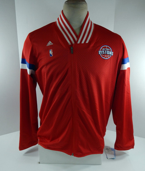 2014-15 Ladies Detroit Pistons Auth Red Jacket On-Court Adidas NWT 2XL 14S