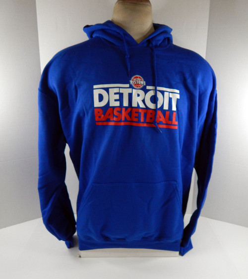 Mens Detroit Pistons Auth Blue Hoodie Sweatshirt XL 16S