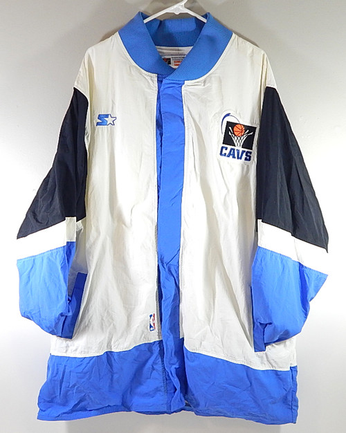 1997-98 Cleveland Cavaliers Starter Team Issued Vintage Warm Up Jacket White 50