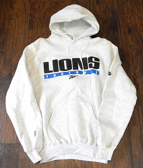 Detroit Lions Football Reebok Pro Line Vintage Hoodie Sweatshirt Small Stained