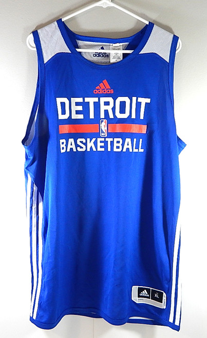 Detroit Pistons Adidas Team Issued Reversible Basketball Jersey Blue XL +2"