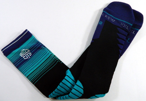 1-Pair Charlotte Hornets NBA Team Issued Buzz City Stance Socks Crew XXL New