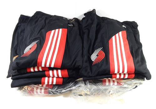 Lot of (11) Portland Trail Blazers Adidas Damaged Warm Up Pants XLT 2XLT 3XLT