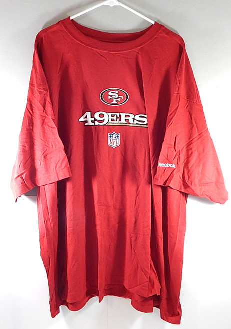 San Francisco 49'ers Reebok Team Apparel Team Issued Tee Shirt Red New 3XL