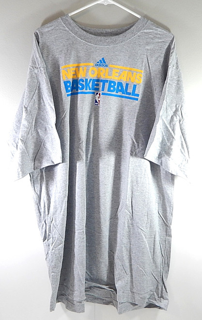 New Orleans Hornets Basketball Adidas Team Issued Tee Shirt Heather 3XL Tall