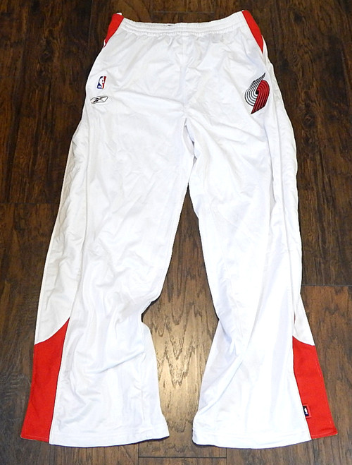 Portland Trail Blazers Reebok Team Issued Warm Up Pants White XL Tall