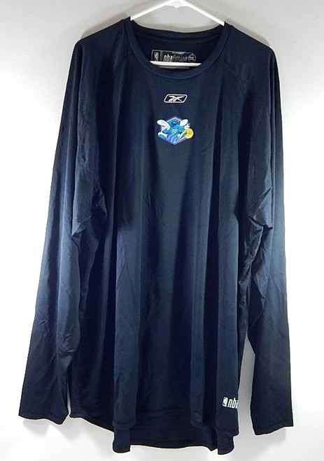 New Orleans Hornets Reebok NBA Fusion Team Issued Long Sleeve Shirt Black 3XL