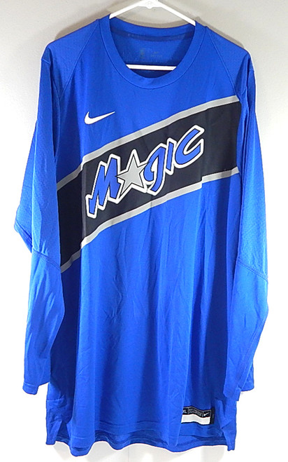 Orlando Magic Nike Dri-Fit HWC Nights Team Issued Warm Up LS Shirt Blue XL Tall