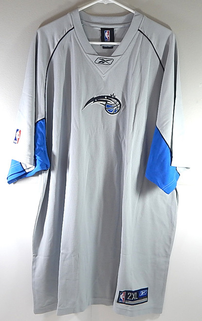 Orlando Magic Reebok NBA Authentics Team Issued Warm Up Shirt Gray 4XL Tall