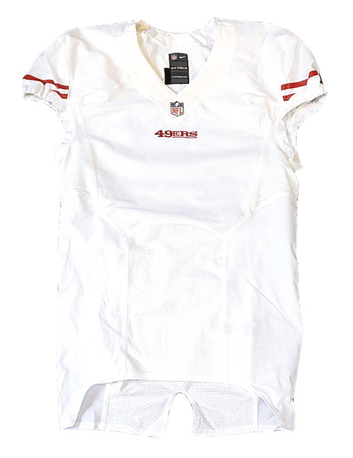 2010's San Francisco 49'ers Nike On Field Blank Football Jersey Line White 46