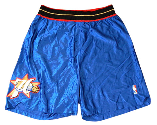 Philadelphia 76'ers Champion Team Issued Basketball Shorts Blue NOS Size 40