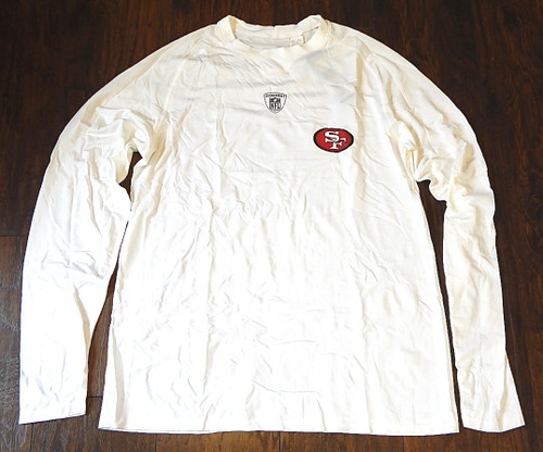 San Francisco 49'ers Logo Reebok Team Issued Long Sleeve Under Shirt White XL