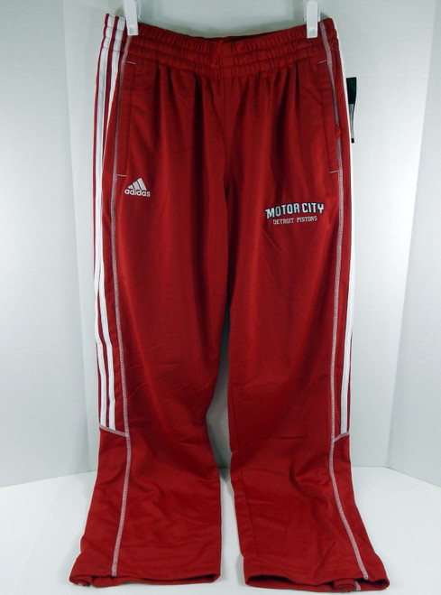 2014-15 Mens Detroit Pistons Auth Red Select Pants Motor City Adidas NWT M 156S