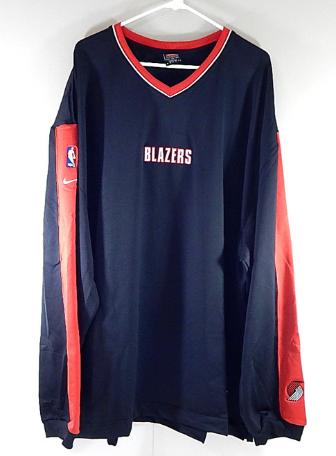 Portland Trail Blazers Nike Alpha Team Issued LS Warm Up Shirt Black NOS 4XL