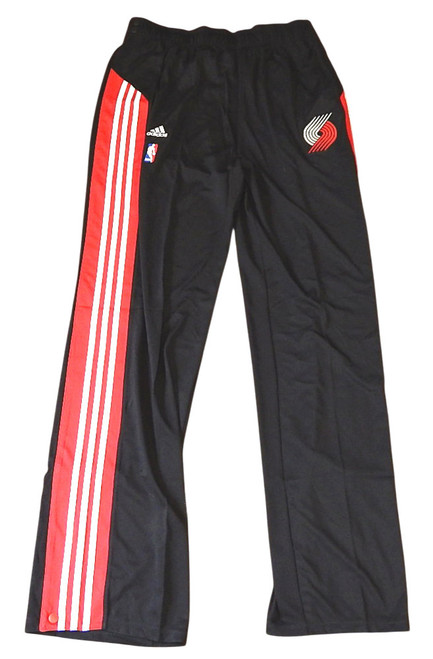 Portland Trail Blazers Adidas 3 Stripe Team Issued Warm Up Pants Black 2XL Tall