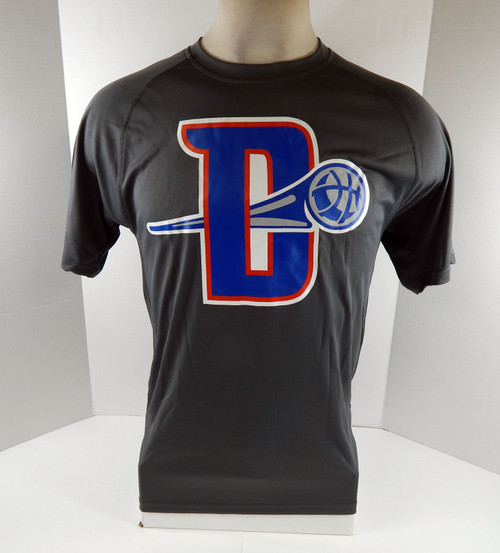 Mens Detroit Pistons Auth Grey Graphite Training Shirt Elbowgrease NWT M 140S