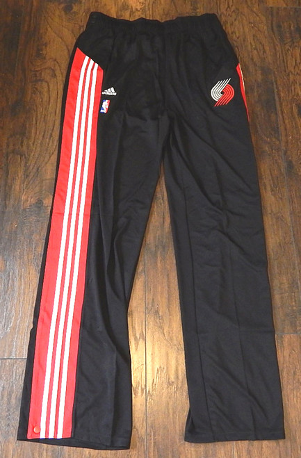 Portland Trail Blazers Adidas 3 Stripe Team Issued Warm Up Pants Black 3XL Tall