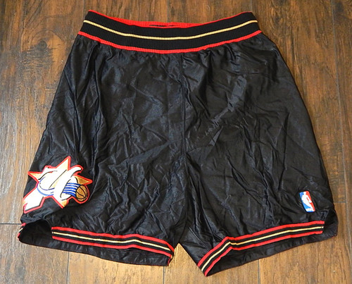 Philadelphia 76'ers Reebok Team Issued Basketball Shorts Black NOS Size 42