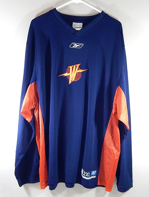 Golden State Warriors Reebok Team Issued LS Warm Up Shirt Navy Blue 2XL