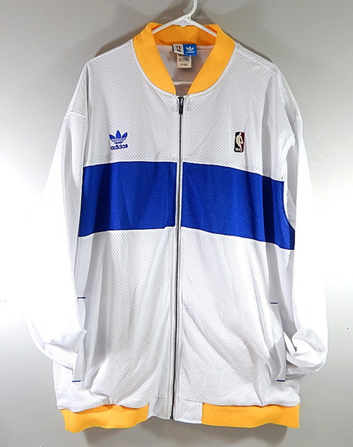Golden State Warriors Adidas Team Issued Mesh Warm Up Jacket White New XL Tall