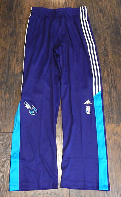 Charlotte Hornets Adidas Team Issued OC Warm Up Pants Purple Teal 2XL +4"