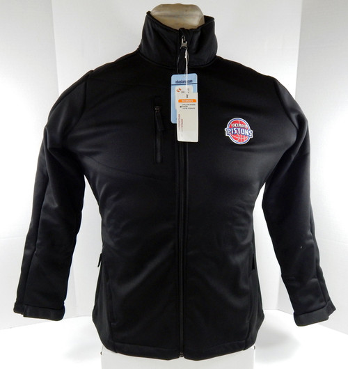 2010-11 Ladies Detroit Pistons Black Zip Up Jacket Traverse Antigua NWT M 083S
