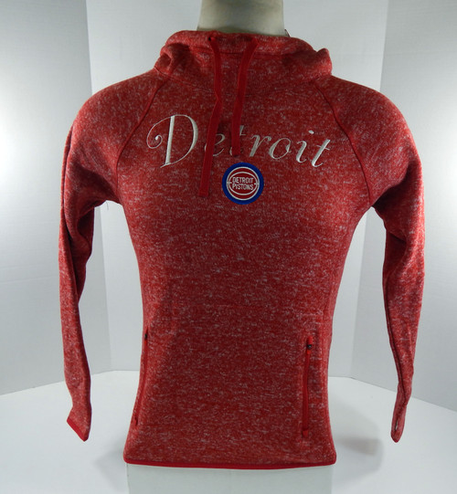 2016 Womens Detroit Pistons Auth Red Hoodie Sweatshirt Recruit Antigua NWT S  9S