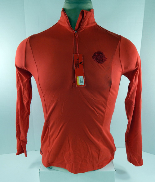 2015 Womens Detroit Pistons Red Quarter Zip Sweatshirt Express Antigua NWT S 06S