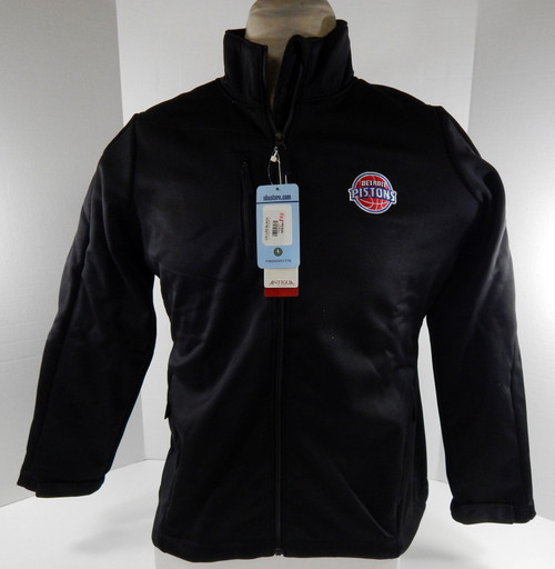 2010-11 Ladies Detroit Pistons Black Zip Up Jacket Traverse Antigua NWT L 084S