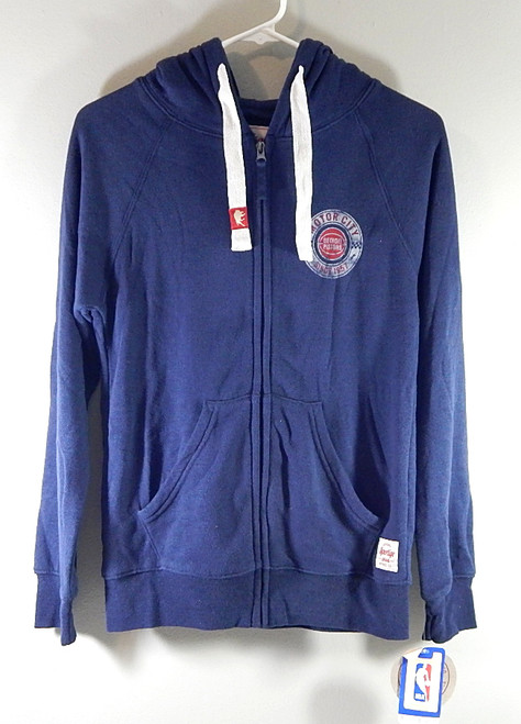Detroit Pistons Motor City Retro Logo Sportique Hoodie Sweatshirt Ladies Large