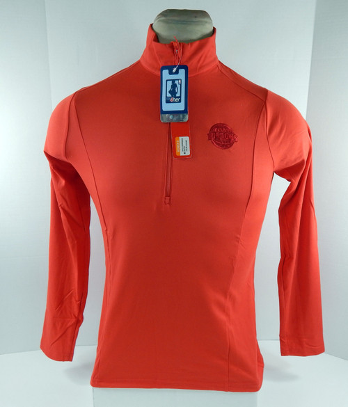 2015 Womens Detroit Pistons Red Quarter Zip Sweatshirt Express Antigua NWT M 07S