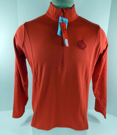 2015 Womens Detroit Pistons Red Quarter Zip Sweatshirt Express Antigua NWT XL 9S