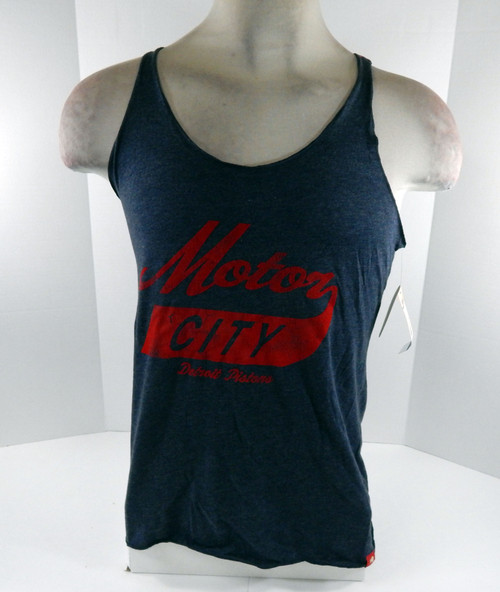 Ladies Detroit Pistons Auth Navy Tank Top Shirt Motor City Sportiqe NWT XL 10S
