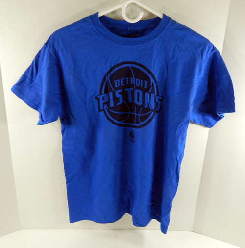 Youth Detroit Pistons Authentic Blue Shirt Lockeroom NBA NWT YL 088S