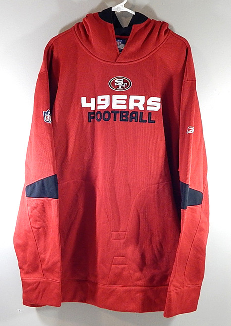San Francisco 49'ers Reebok Team Issued Hoodie Sweatshirt Red New 3XL