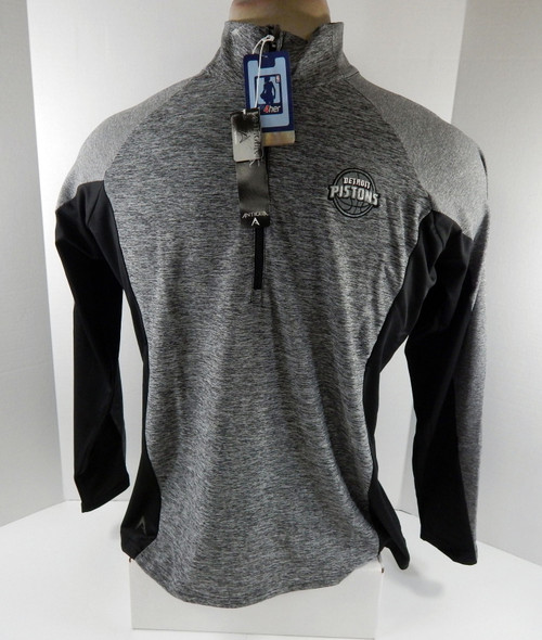 2015-16 Ladies Detroit Pistons Grey Quarter Zip Shirt Relay Antigua NWT XL 24S