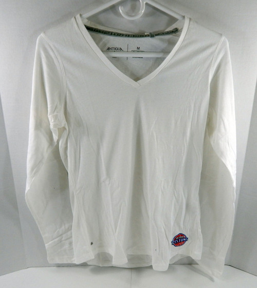 2014-15 Ladies Detroit Pistons  White Long Sleeve Shirt Flip Antigua NWT M 26S
