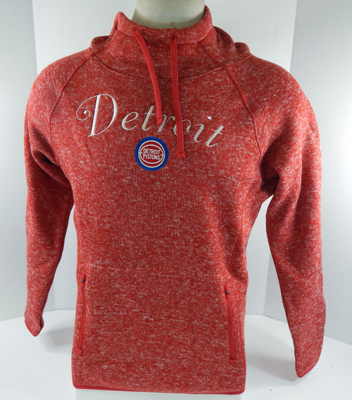 2016 Womens Detroit Pistons Auth Red Hoodie Sweatshirt Recruit Antigua NWT L 17S