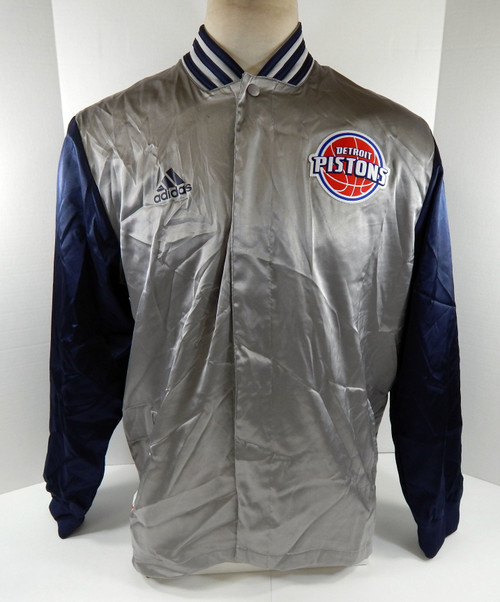2014-15 Mens Detroit Pistons Authentic Navy Warm Up Jacket Adidas NWT L 36S