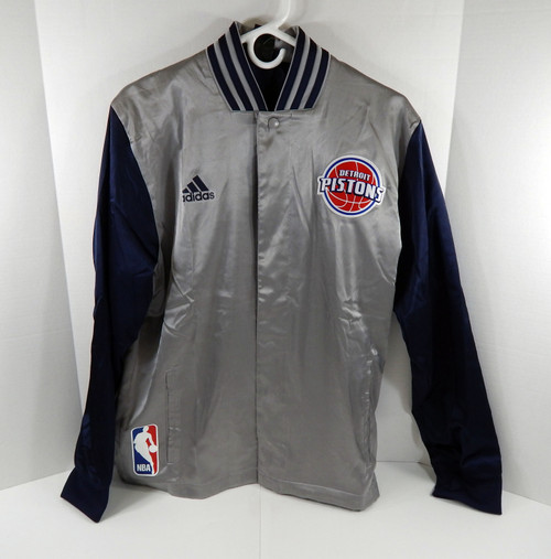 2014-15 Mens Detroit Pistons Authentic Navy Warm Up Jacket Adidas NWT S 34S