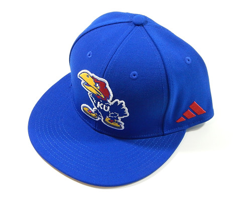 Kansas City Jayhawks Logo Adidas Team Issued Hat Blue New Size 6 5/8
